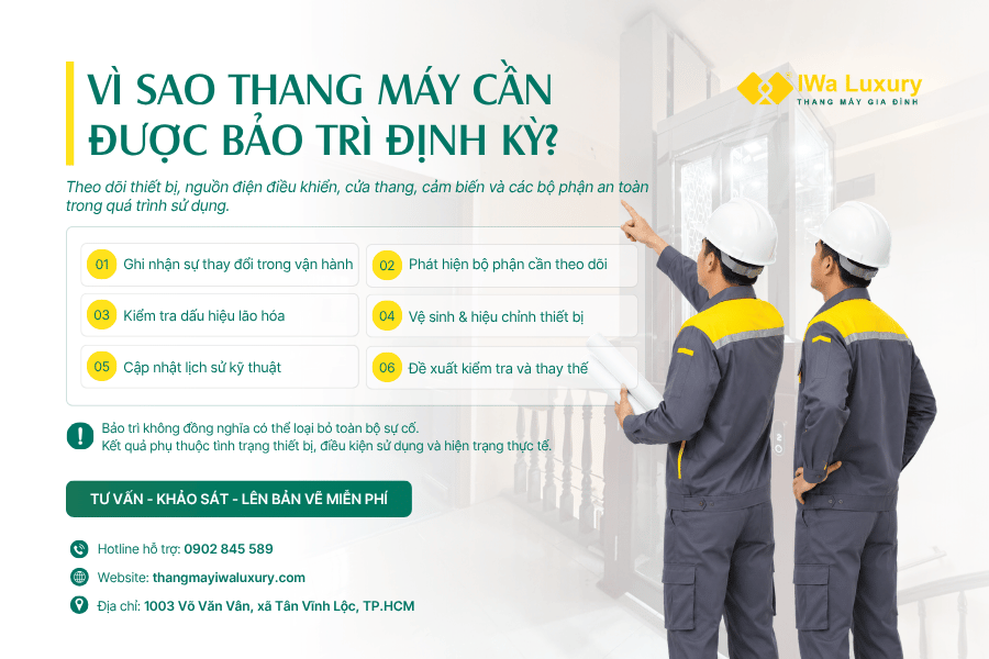 Lý do cần bảo trì thang máy định kỳ