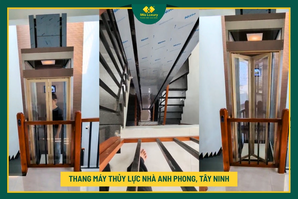 Hoàn thành lắp đặt thang máy 450kg IWa Luxury tại nhà anh Phong, Tây Ninh