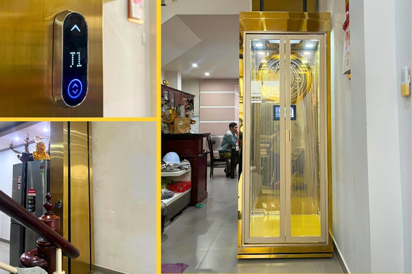 Thang máy lắp đặt tại nhà chị Liễu, phường Gia Định, TP.HCM
