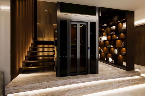 Thang máy gia đình mini vách kính IWa Luxury