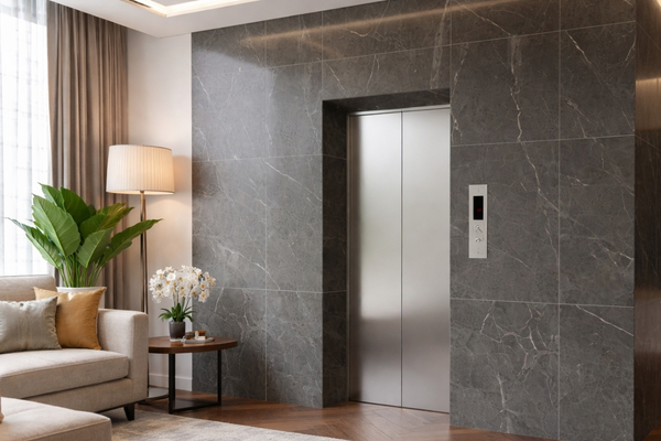 Thang máy cáp kéo mini kích thước nhỏ cho nhà nhiều tầng.